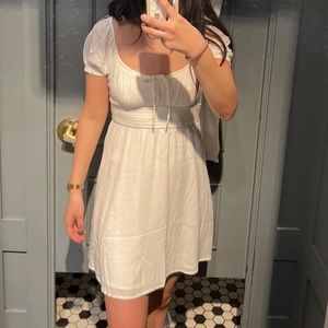 smocked white dress from hollister
